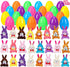 24 Pcs Filled Easter Eggs with Plush Bunny,Colorful Easter Eggs Prefilled with