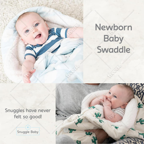 The Swaddle Blanket - Green Cactus Sleep Swaddle for Baby Boy & Girl, Infant Sleep Sack 0-3 Months