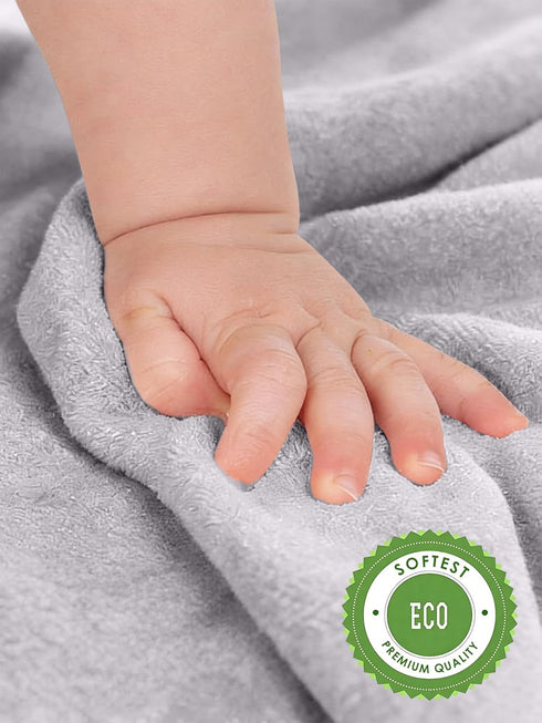 2 6 Pack HIPHOP PANDA Baby Washcloths, Rayon Made from Bamboo - Layer Ultra Soft Absorbent Newborn Bath Face Towel