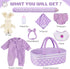 8 17-22 Inch BABESIDE Pcs Reborn Baby Doll Clothes with Bassinet for Babydolls, Reborn Baby Doll Accessories fit Dolls
