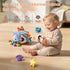 6-12 5 6 1-3 SAIMAND Baby Toys MonthsMystery Soft Box with Plush Marine Animals,Rattle,Crinkle Paper & MirrorMontessori