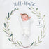 lulujo Baby’s First Year Milestone Blanket and Card Set | 40in x 40in (Hello World)