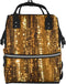 FHEDVBN Gold Sequin Sparkle Diaper Bag Backpack for Women Multifunction Waterproof Mummy Backpacks