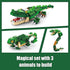 3 1 Set, 14+ (1084 HIGH GODO Creator in Animals Building Owl, Shark, Crocodle, Tiger to Animal Model Toys, Collectible