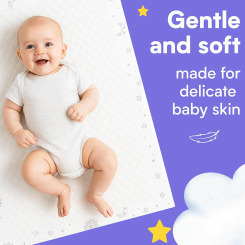 (60 Pack, Eli with Love Disposable Baby Changing Pads - Soft, Waterproof & Leakproof Liners Absorbent Underpads - Large