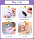 Sunscreen Applicator for Kids, BPA Free Refillable Roll on Sponge Sunscreen, Perfect Size for Travel, 1.9fl oz, Purple