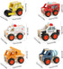 6Pcs Wooden Cars for Toddlers 1-3, Push and Go Vehicle Toys, Hand Push Car Toys for 1+ Year Old, Montessori Toys