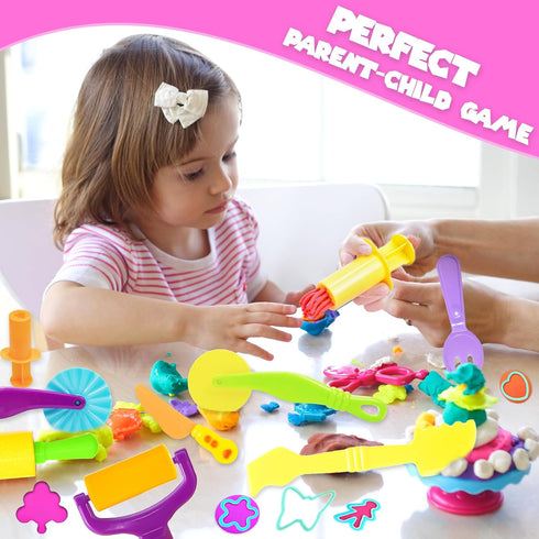 Set, 18 Sets 4-8, Playdough Tools Pcs Play Dough for Kids Ages Creative Play Dough Accessories with Clay Cutters