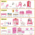 Xadothat Set, (36-Piece Dollhouse Furniture Complete Room Collection with Kitchen, Dining, Living Room, Bedroom