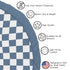 Tummy Sweet Jojo Designs Baby Play Mat (Blue Gingham Checkered Plaid) for Boys, Infant, Toddler Time Activity Floor