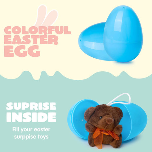 24 Pack JOYIN Prefilled Easter Eggs of Mini Stuffed Animal Plush Toys Baster Stuffer Filler for Kids Easter Egg Hunt