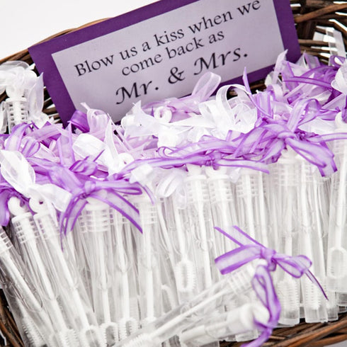 200 Pack Mini Bubble Wands, White Bubble Stick Toy Bulk for Weddings, Anniversaries, Celebrations, Party Favors for