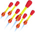 Stomp Rocket Ultra Rocket Refills, 6 Foam-Tipped Rockets for Kids, Fun Outdoor Toys Gifts for Boys & Girls