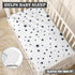 Streeyiu 52x28x8 Stars Baby Crib Sheets for Boys Girls Navy Blue Star Fitted Crib Sheet for Standard Crib and Toddler