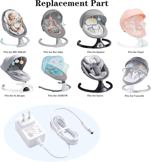 5V Power Cord Compatible with Munchkin, Kmaier, Jaoul, Larex, Babybond, 6.7FT Infant Charger Cord, White