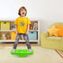 Kids Rocking Seesaw Balance Board with 5 Wooden Balls, Sensory Training Rocking Board for Indoor Outdoor Activity Toy