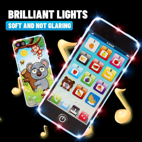 Yphone Pretend Smart Mobile Toy Phone for Toddler Baby & Kids, Musical English Learning Electronic Cell Phone Gift
