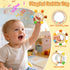 CAHILON 3-6 6-12 Teething Ring Toys Months, BPA-Free Silicone Infant Rattle Teethers for Babies Months, Baby Essentials