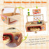 iLuckinSpri Set 68PCS Counter Playset 3+ Wooden Pizza Toy for Kids, Montessori Pretend Play Food Toys, Wooden Pizza