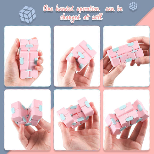 6 Skylety Pieces Cube Toy, Stress and Anxiety Relief Cube, Mini Durable Stress Relieving Toy for Adults Anxiety Relief