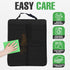 4 2 Pack lebogner Back Seat Cover for Kids + Pocket Storage Organizer, X-Large Waterproof Kick Mats Backseat Protector