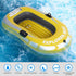 Inflatable Kayak Canoe Portable Boat for 1 Person, Air Rowing Boat for Swimming Pool and Lake Fishing Yellow