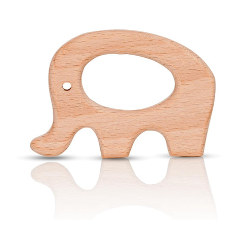 12 Pcs Teething Toys for Babies, Natural Wooden Teething Rings, Handmade Hanging Ring Set, Pain Relief for Infants