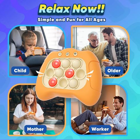 Handheld Game for Kids 6-12 with Lights and Sounds, Sensory Fidget Toy for 6-12 Year Olds - Orange Birthday Gift