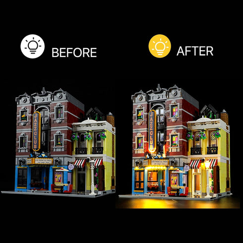 ManKiaPro LED Light Kit for Lego 10312 Jazz Club Building Blocks Model (Lights Only, No Lego Set)