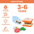 3 4 5 Wooden Sandwich Stacking Toys, Montessori Toys for Toddlers Kitchen Play Food Educational Preschool Learning Toys