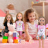 10 Sets 17 18 Inch Set MSYO Doll Clothes for - Dolls, Diverse Outfits (Floral, Polka Dot, Unicorn) & Accessories