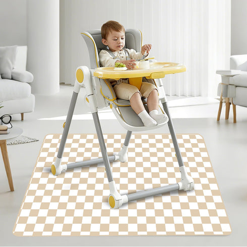 CoolaPeach 51 51 Inch Baby Splat Mat for Under High Chair, x Wipeable Splash MatFloor ProtectorWipe-Clean Tablecloth
