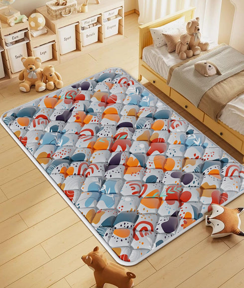 74x50 Jaobeem Baby Play Mats for Floor, Foldable Playpen Mat Grey, Thicken Cushioning Padding Playmate for Baby