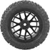 Alomejor 4 Pack RC Truck Tires, Universal Rubber Wheels for 1/14, 1/16, and 1/18 Scale Models