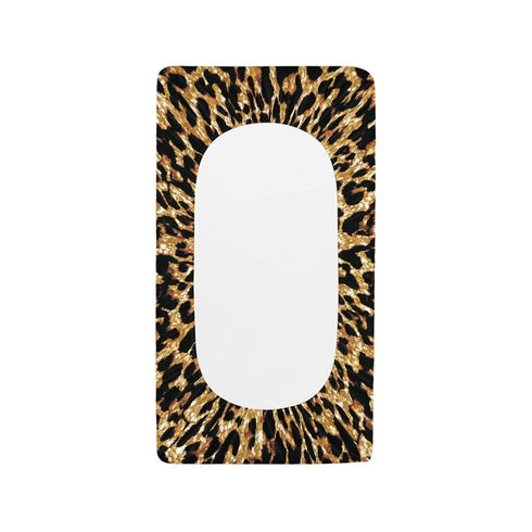 ZDCUSTOM Brown Leopard Changing Pad Cover for Baby Boys Girls, Diaper Change Table Pad Covers, Soft Breathable Fitted