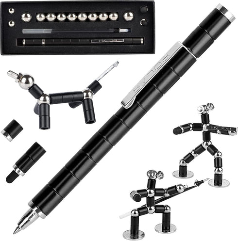 Lafoxla Fidget Pen Decompression Magnetic Metal Pen, Toy Pen Relieving Stress Build Various of Shapes, Strato Pen
