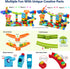 COUOMOXA Marble Run Building Blocks, Classic Large Blocks Maze Track Sets for Toddlers, Educational STEM Toys