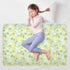 Yoogain 52" 34" Mild and Fresh Flower Lemon Yellow Light Green Changing Pad Covers Soft Absorbent Toddler Bed Pee Pads
