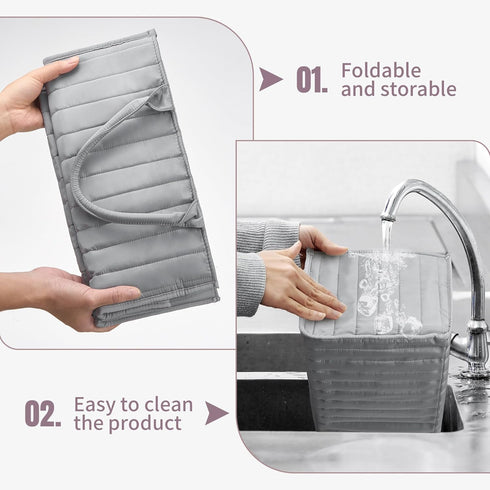Starry Sky Grey Diaper Caddy Organizer with Handles & Removable Dividers,Diaper Bag,Car Diaper Caddy,Stylish Diaper