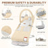 3 0-18 Baby Bouncer, Foldable Infant Bouncer Seat with Adjustable Heights, Months, Portable Baby Bouncer with Soft
