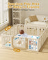 47x47 TINYHARBO Premium Foam Baby Play Mat Removable & Machine Washable Cover, Extra Thick Padding Playpen Mat