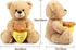 BenBen Valentines Day Teddy Bear, 12 Inch Funny Stuffed Animal Plush Toy with Honey Pot for Her