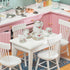 1 12 Set Set, SAMCAMI Miniature Dollhouse Furniture Scale - Doll House Furniture Toys for Dollhouse Kitchen - Wooden