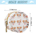 Dog Round Pacifier Storage Case with Zipper, Portable Pacifier Case for Travel, Diaper Bag & Purse, Pacifier Container