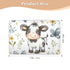 siphylline 52" 34" Cartoon Cute Cow White Extra Large Resuable Toddler Mattress Pads Water Resistant Baby Diaper