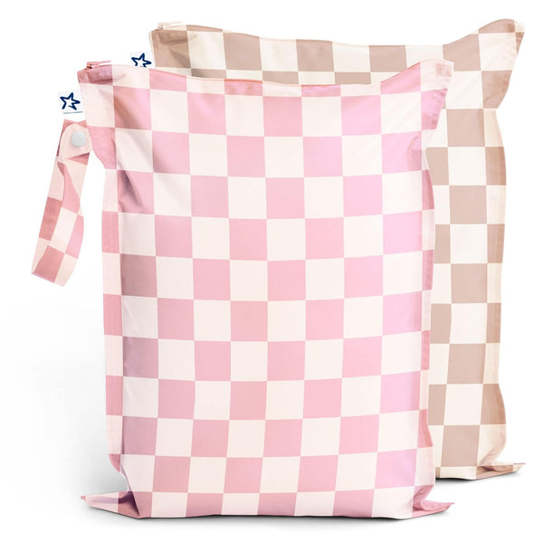 Tiny Twinkle Mess Proof Wet Bags | 2-Pack Reusable Waterproof Wet Bags