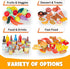 120 Set Piece Deluxe Pretend Play Food Toy Tasty Treats Plastic Cooking and Grocery Shopping Assortment