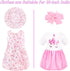 BNUZEIYI 17Pcs 18 Inch Girl Doll Clothes and Accessories Travel Play Set with Pillow and Camera for Girls