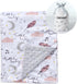 CREVENT Soft Plush Minky Baby Blanket for Girls, Sweet Dream 30x40 Inches, for Newborns and Toddlers Bedding Napping
