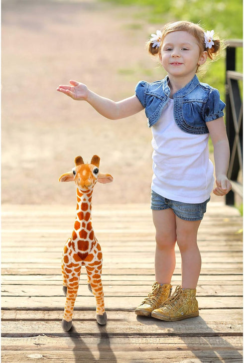 Linzy Toys Jared The Giraffe, 22'' Standing High, Real Life Plush Giraffe Soft Toy